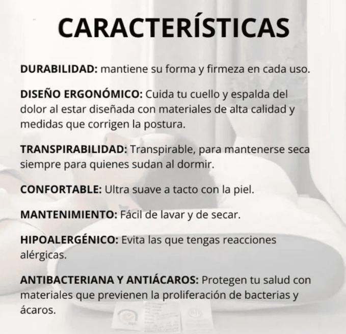 ALMOHADA ORTOPÉDICA CERVICAL ERGONÓMICA SUEÑOPLENO + ENVÍO GRATIS