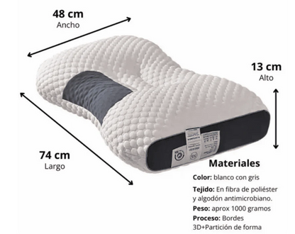 ALMOHADA ORTOPÉDICA CERVICAL ERGONÓMICA SUEÑOPLENO + ENVÍO GRATIS
